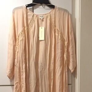 H.I.P. Lightweight Duster Pale Peach 0X - NWT